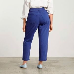 Everlane way high curvy jeans in achroma deep lapis, size 28